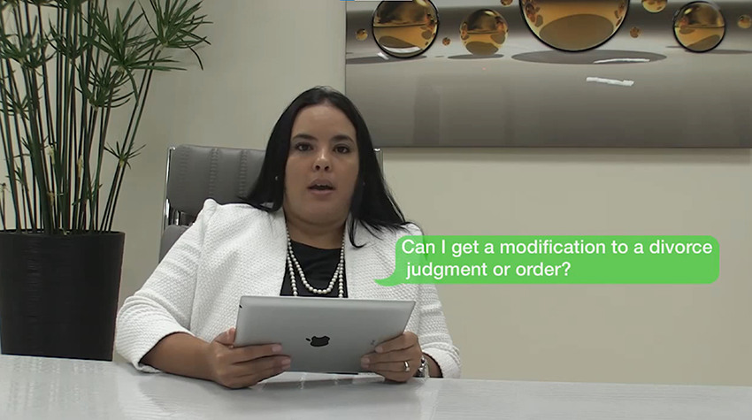 Modification to a divorce order