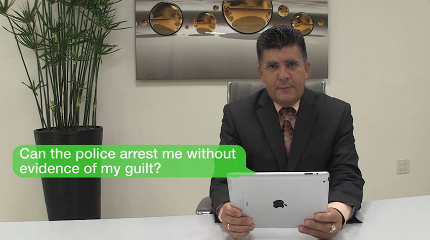 Arrest without evidence