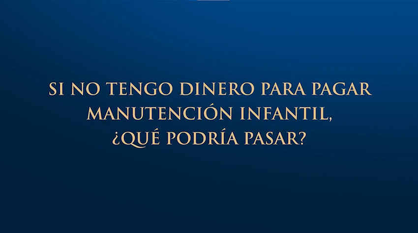 ¿Y si no tengo dinero para manutención infantil?